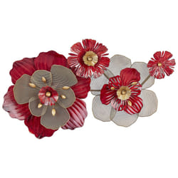 Wall DÃ©cor Flowers Red SCANDIUM