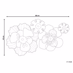 Wall DÃ©cor Flowers Red SCANDIUM