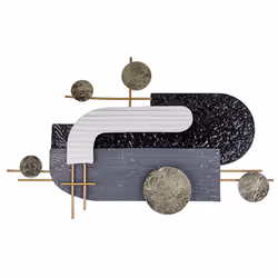 Wall Decor LUTETIUM Metal 55 cm Black