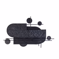 Wall Decor LUTETIUM Metal 55 cm Black