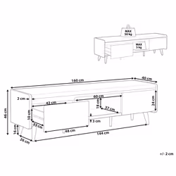 TV Stand CUSTER White