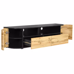 TV Stand JEROME Brown/ Black