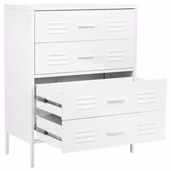 Chest of Drawers ENAGO Metal White