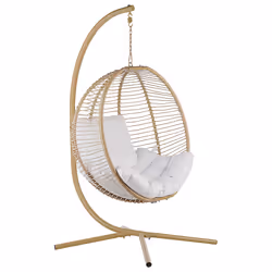 Hanging Chair with Stand ARCO Metal Beige