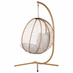 Hanging Chair with Stand ARCO Metal Beige