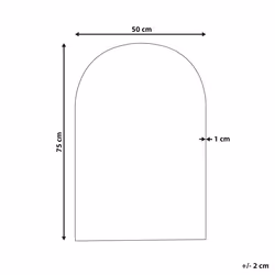 Wall Mirror ANNECY 50 cm 75 cm Silver