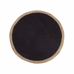 Round Jute Area Rug 120 cm Black MENEMEN
