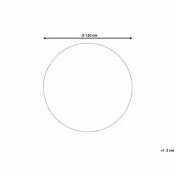 Round Jute Area Rug 120 cm Black MENEMEN