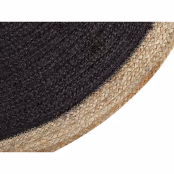 Round Jute Area Rug 120 cm Black MENEMEN