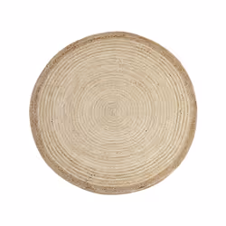 Round Jute Area Rug 120 cm Light Beige MENEMEN