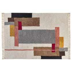Cotton Area Rug 140 x 200 cm Multicolour NIKSAR