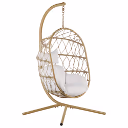 Hanging Chair with Stand ADRIA Metal Beige