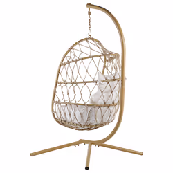 Hanging Chair with Stand ADRIA Metal Beige