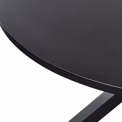 Garden Dining Table MALETTO 120 cm 120 cm Glass Black