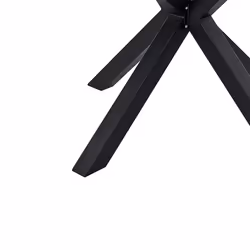 Garden Dining Table MALETTO 120 cm 120 cm Glass Black - Additional view 4