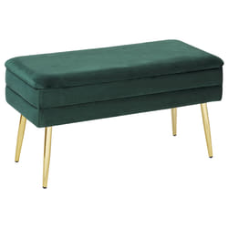 Storage Bench DURHAM Velvet Dark Green