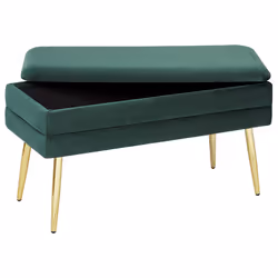 Storage Bench DURHAM Velvet Dark Green - Additional view 4
