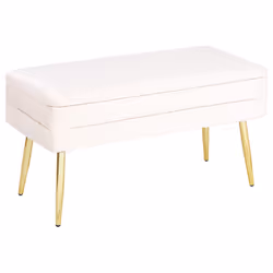 Storage Bench DURHAM Velvet Cream