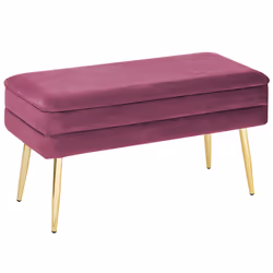 Storage Bench DURHAM Velvet Burgundy