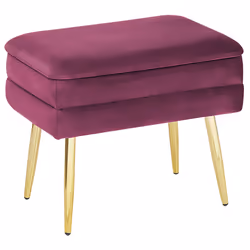 Storage Bench ODESSA Velvet Burgundy
