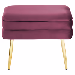 Storage Bench ODESSA Velvet Burgundy