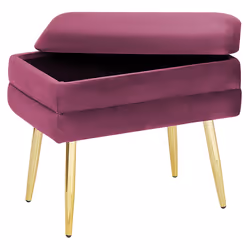 Storage Bench ODESSA Velvet Burgundy - Additional view 4