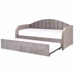 Trundle Bed Velvet EYBURIE 90 x 200 cm (EU Single) Grey