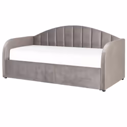 Trundle Bed Velvet EYBURIE 90 x 200 cm (EU Single) Grey