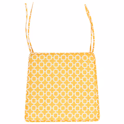 Set of 2 Garden Chair Cushions TERNI 37 x 34 cm Yellow