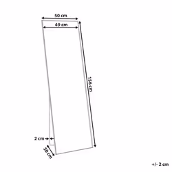 Standing Mirror BEAUVAIS 156 cm Metal Black