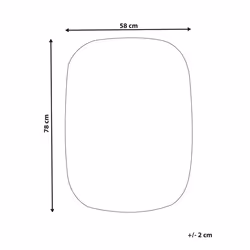 LED Bathroom Mirror BERGERAC 58 cm 78 cm Silver