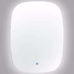 LED Bathroom Mirror BERGERAC 58 cm 78 cm Silver