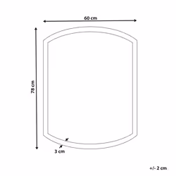 LED Bathroom Mirror BEZIERS 60 cm 78 cm Silver