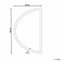 LED Bathroom Mirror BEZONS 49 cm 80 cm Silver