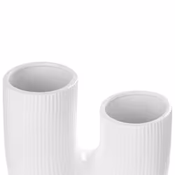 Flower Vase MITILINI Stoneware 23 cm White