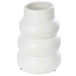 Flower Vase PIREAS Stoneware 22 cm White