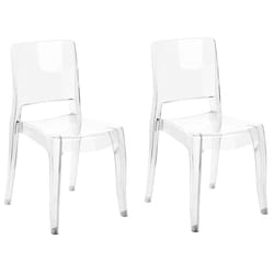 Set of 2 Dining Chairs WESTBRIDGE Transparent