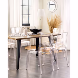 Set of 2 Dining Chairs WESTBRIDGE Transparent