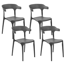 Set of 4 Garden Chairs GUBBIO Black