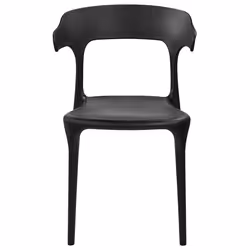 Set of 4 Garden Chairs GUBBIO Black