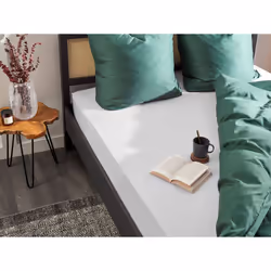 Fitted Sheet JANBU Cotton 140 x 200 cm White