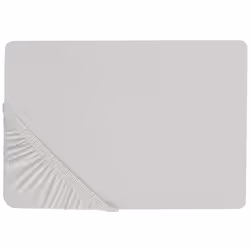 Fitted Sheet JANBU Cotton 90 x 200 cm Light Grey