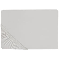 Fitted Sheet JANBU Cotton 90 x 200 cm Light Grey
