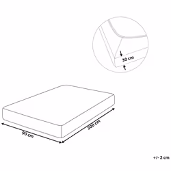 Fitted Sheet JANBU Cotton 90 x 200 cm Light Grey