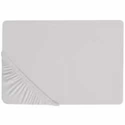 Fitted Sheet JANBU Cotton 160 x 200 cm Light Grey