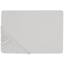 Fitted Sheet JANBU Cotton 160 x 200 cm Light Grey