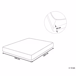 Fitted Sheet JANBU Cotton 160 x 200 cm Light Grey