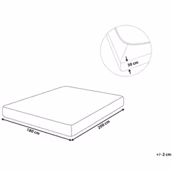 Fitted Sheet JANBU Cotton 180 x 200 cm Light Grey