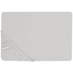 Fitted Sheet JANBU Cotton 200 x 200 cm Light Grey
