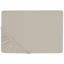Fitted Sheet JANBU Cotton 140 x 200 cm Taupe